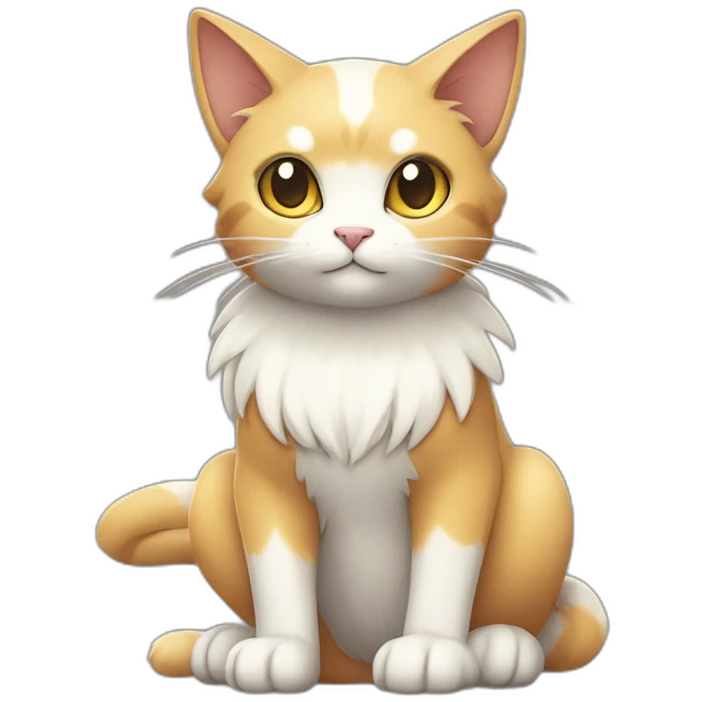 Sitting-bicolor-fairy-type-cat-pokemon emoji