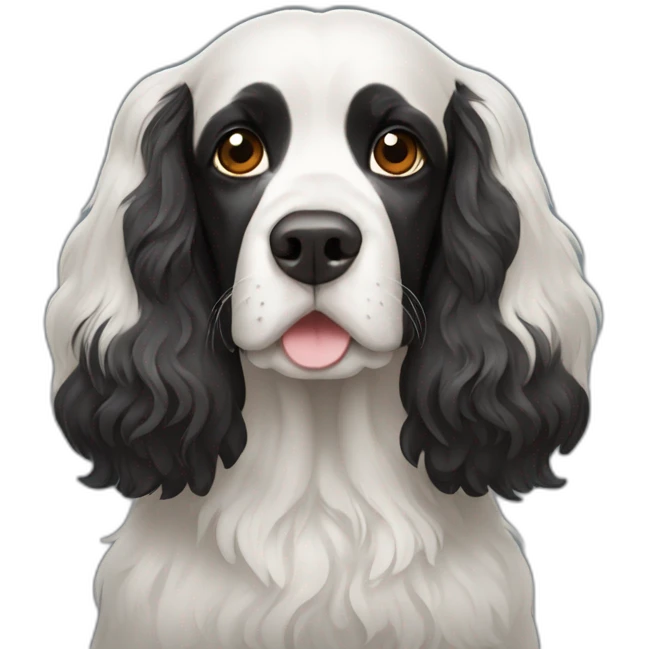 Black Russian spaniel emoji