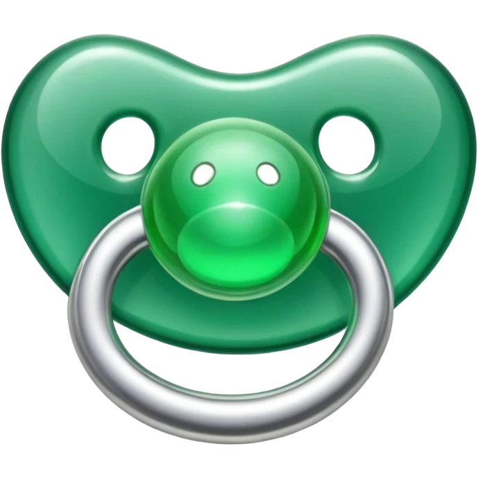 Crystal emerald pacifier emoji