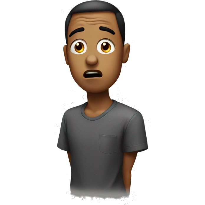 side eye with a shocked face emoji