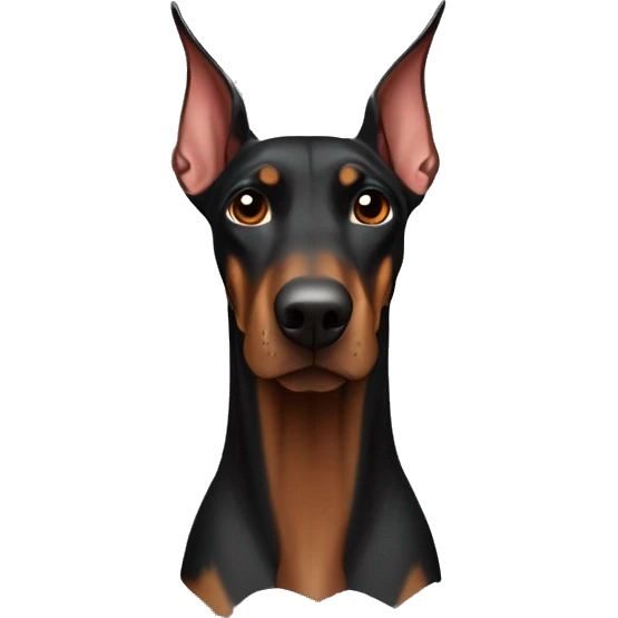 Doberman cut with dark burn emoji