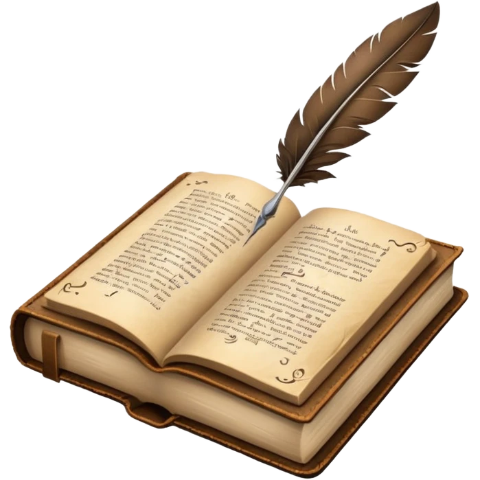 Bible with a quill and ink emoji