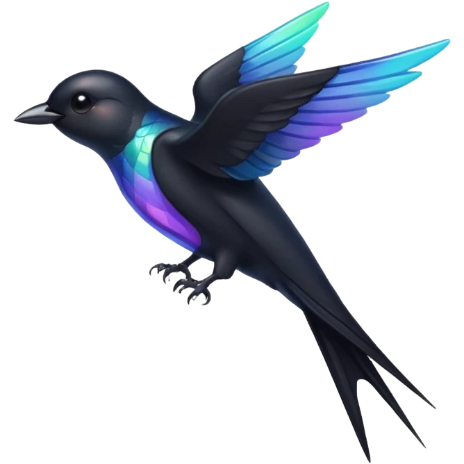 черная ласточка emoji