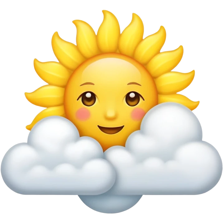 Sun with cloud emoji