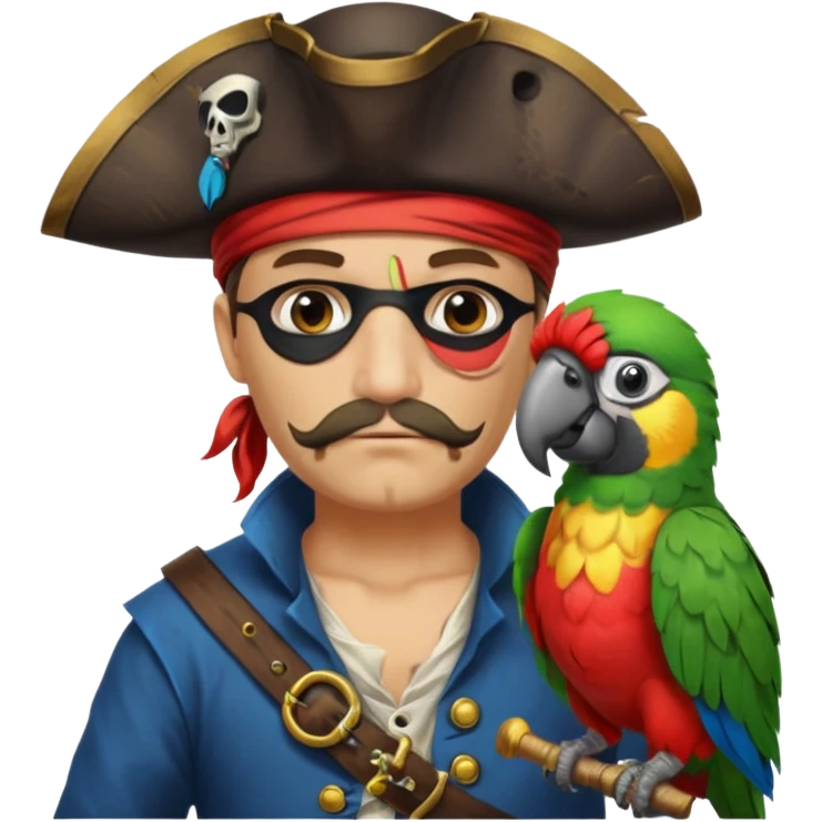 pirate and parrot emoji