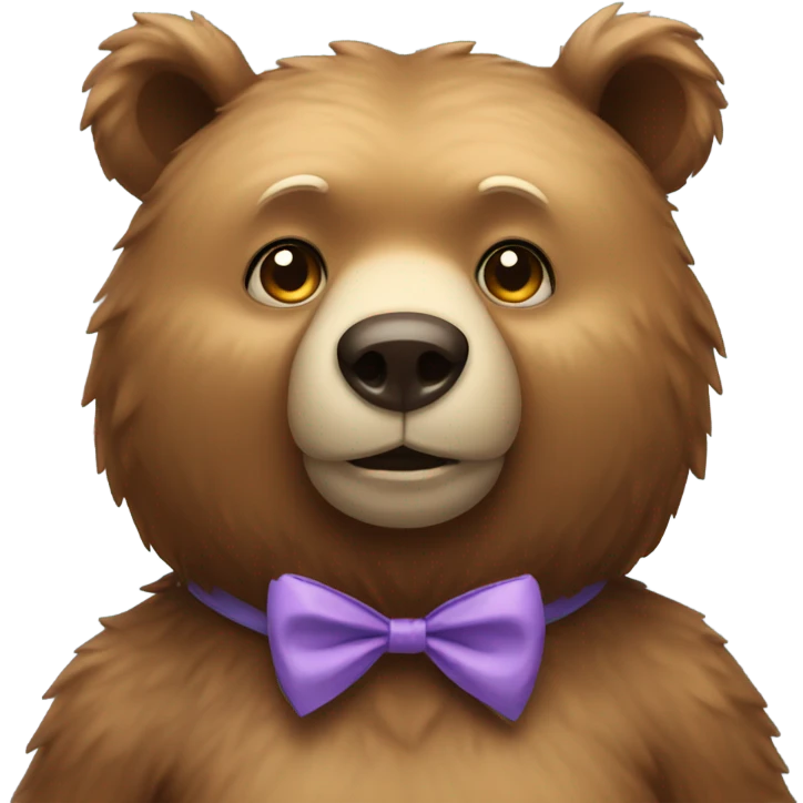 Bear with a bow  emoji
