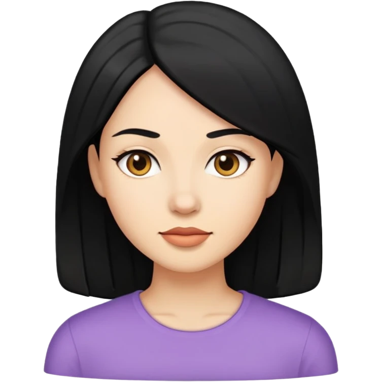 Emoji femme cheveux noirs emoji