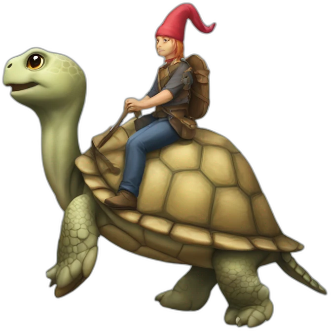 Tortue sur licorne emoji