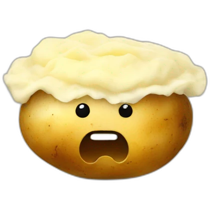 Potato with mashed potato emoji