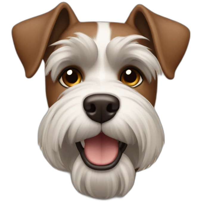brown york and Schnauzer dog mix emoji