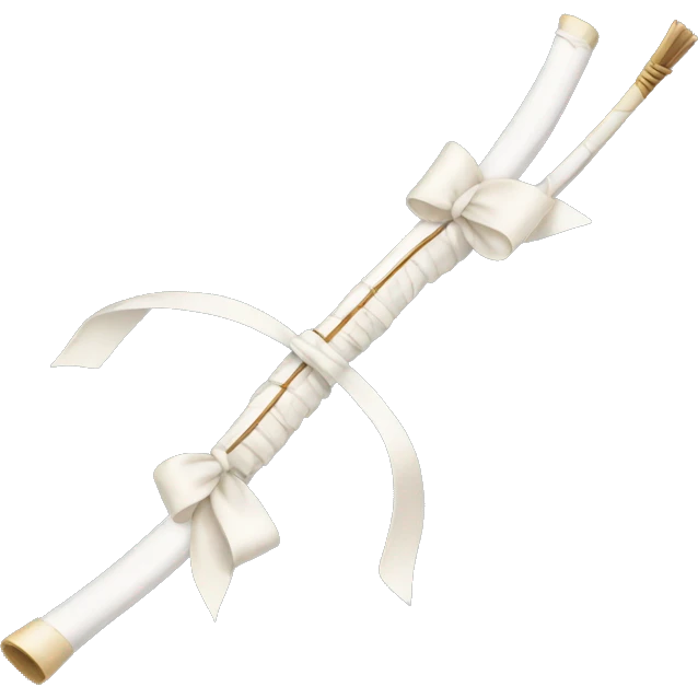 white long bow emoji