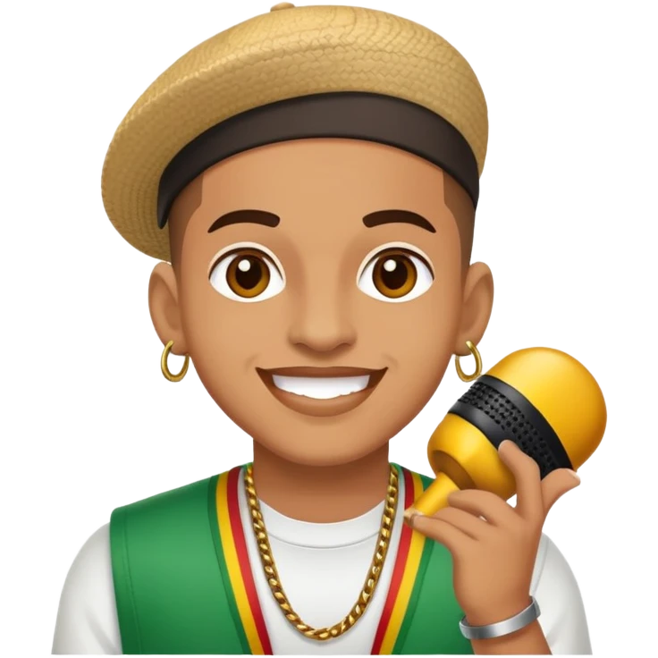 Happy Reggaeton Music Singer emoji