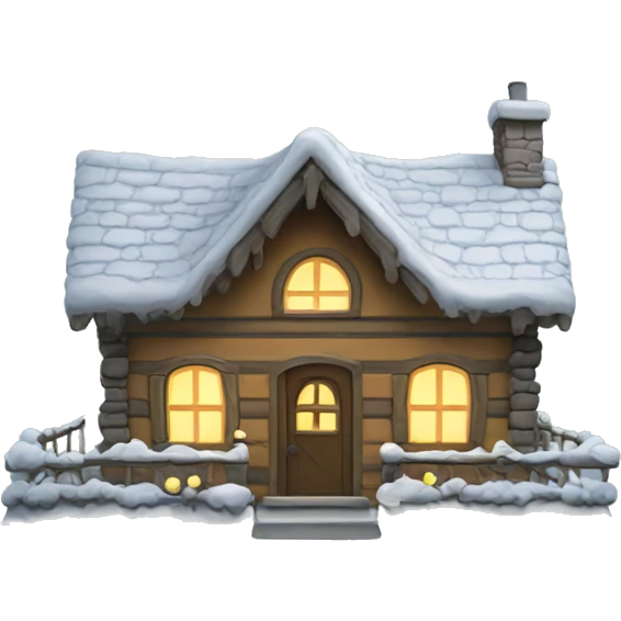 Christmas cottage emoji