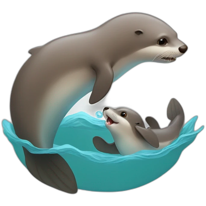 Loutre avec dophin emoji