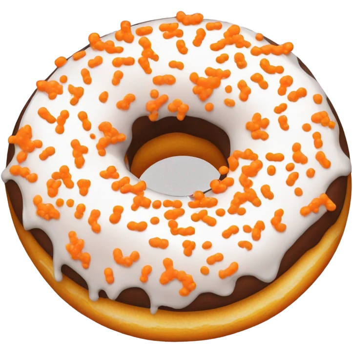 Orange freckle donut emoji