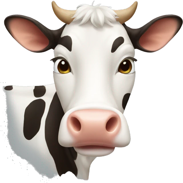 Simple Cow happy emoji