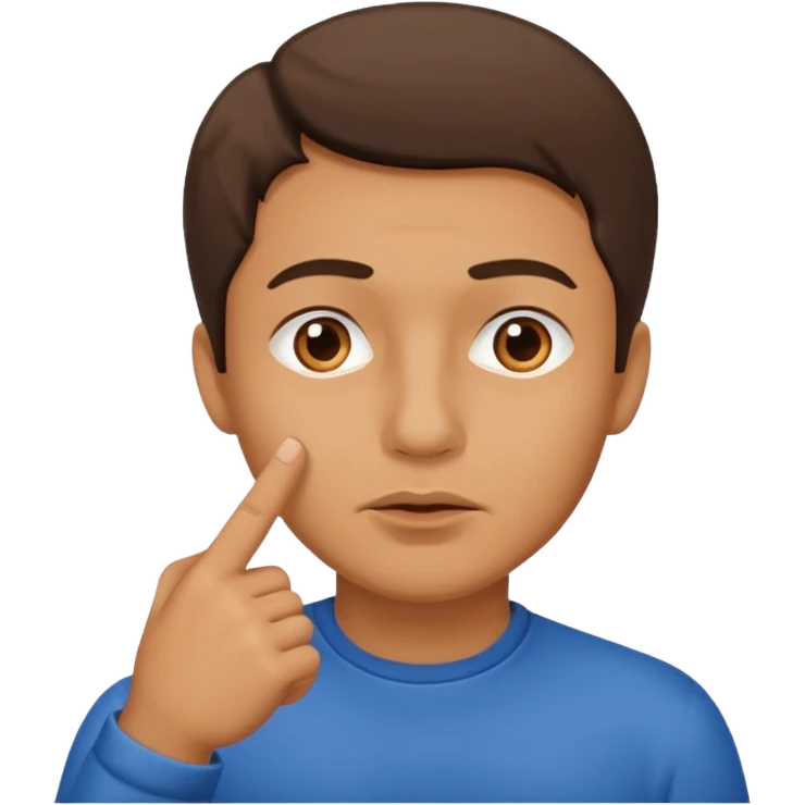 man showing shh to be quiet emoji