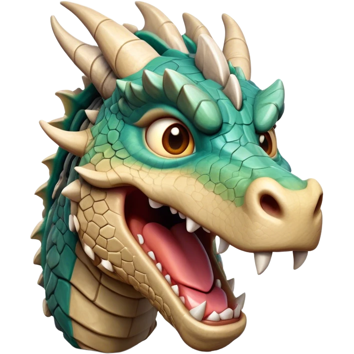 Cinematic Comical Giant Rock Dragon Portrait Emoji, Head tilted dramatically with an exaggeratedly amused expression, featuring a striking, chiseled body with bold stone textures and wide, expressive eyes brimming with playful geologic mischief; rendered with vivid, lifelike detail and dynamic, natural shadows, high shine, dramatic yet humorous, styled with an air of cheeky ancient solidity, soft glowing outline, capturing the essence of a spirited and over‐the‐top stone giant that looks ready to rumble with timeless mirth! emoji