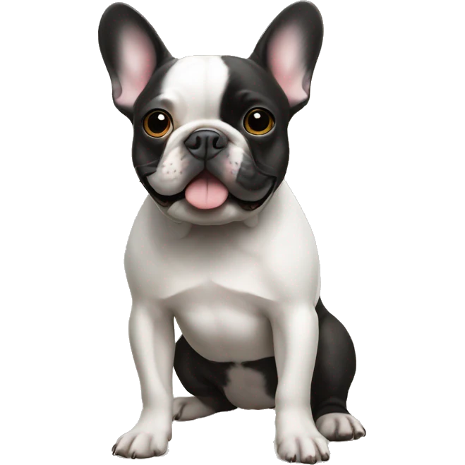 French Bulldog in a tank emoji