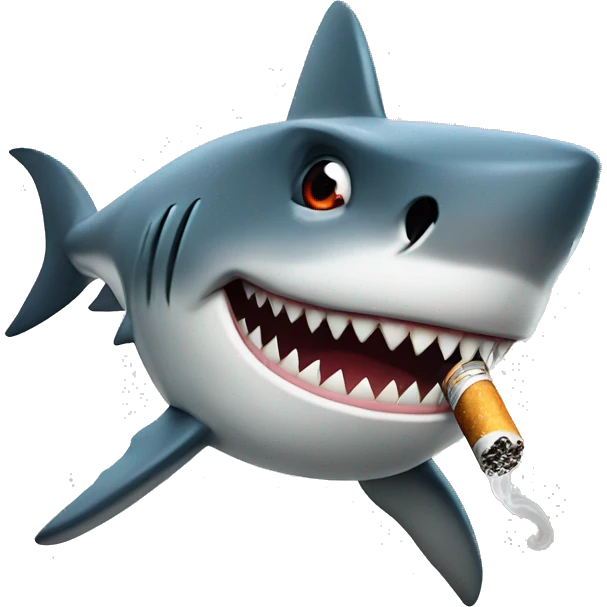 shark smoking emoji
