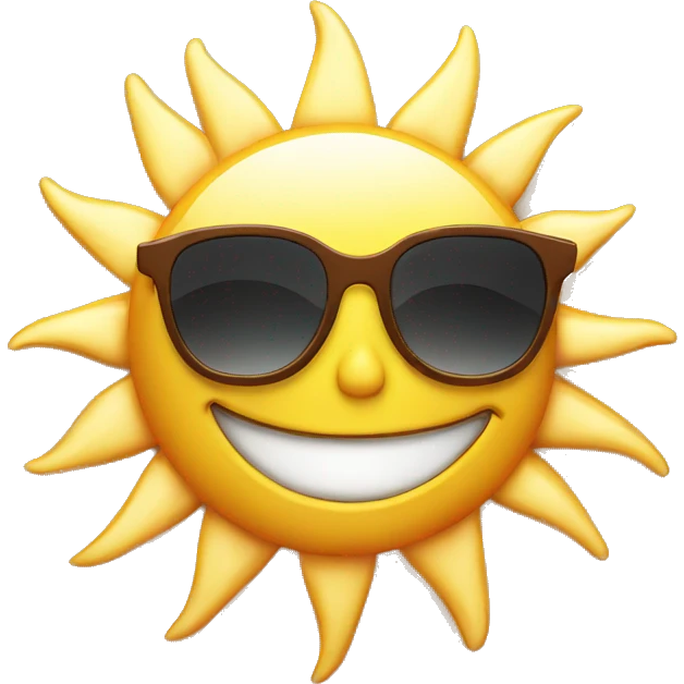 Sun smiling with sunglasses  emoji
