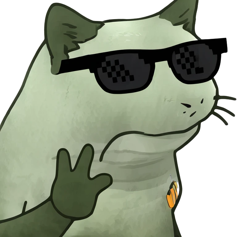 Cat with sunglasses emoji