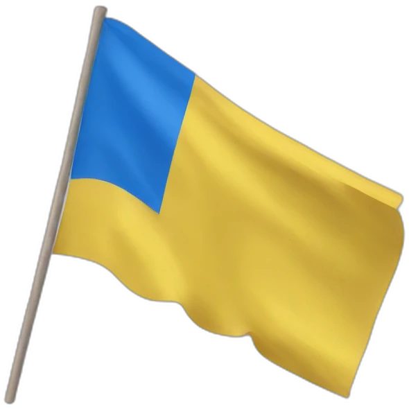 blue and yellow flag emoji