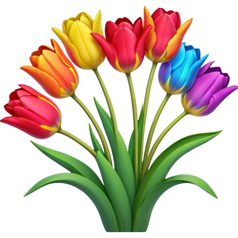 Tulips rainbow  emoji