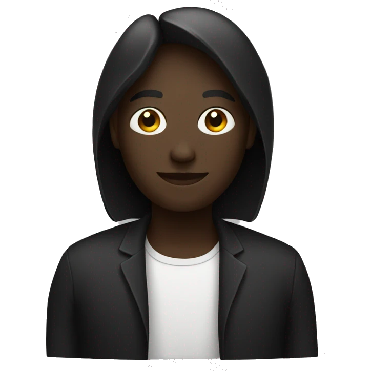 an email but black without any face emoji