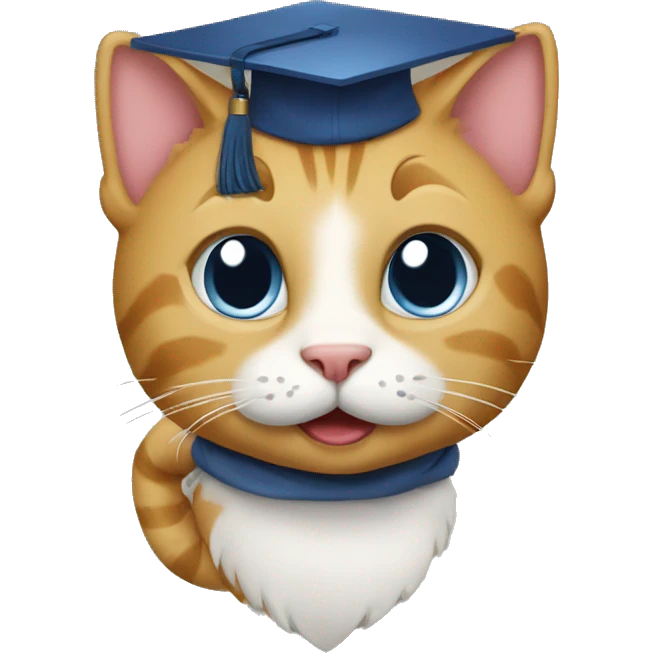 Cat going to school emoji