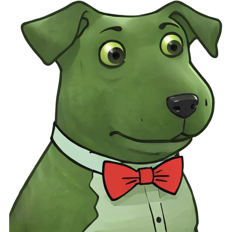 Dog doing a side eye  emoji