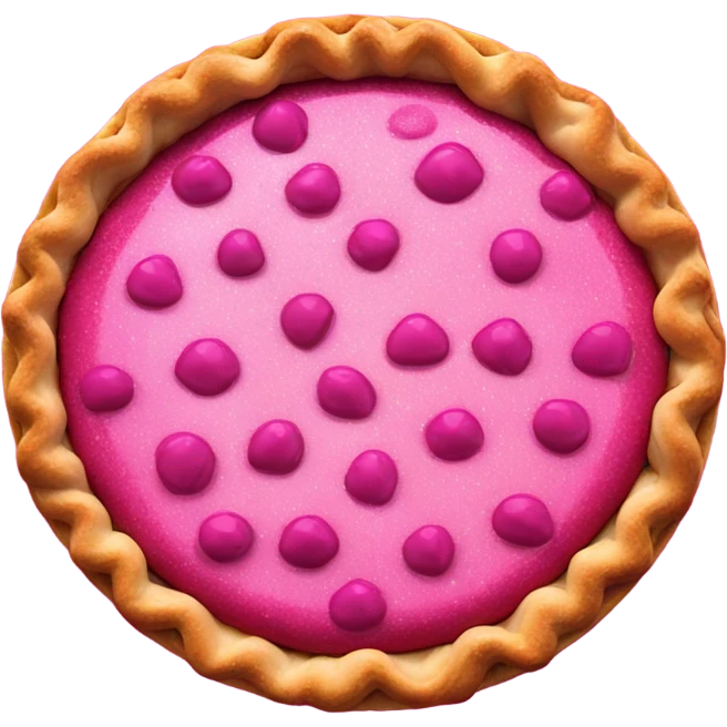 Hot pink pie with glitter  emoji