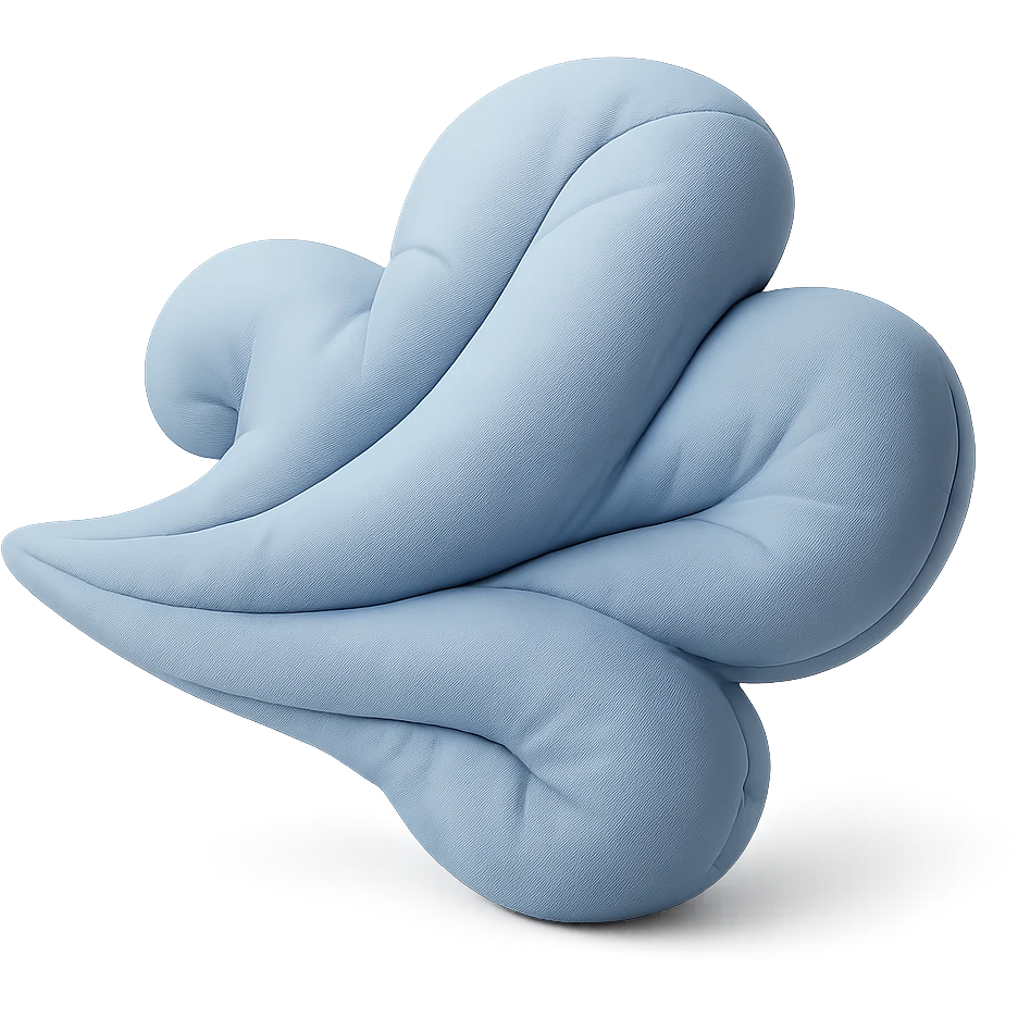 gusts of wind, stylized and soft cushion style emoji