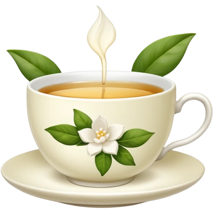 White gardenia tea cup emoji