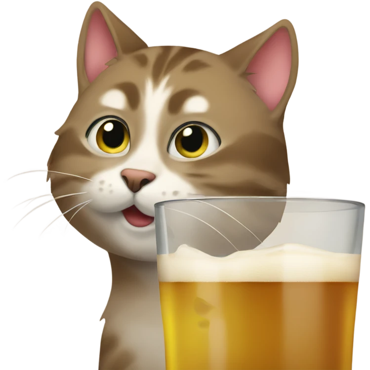 Cat drinking emoji