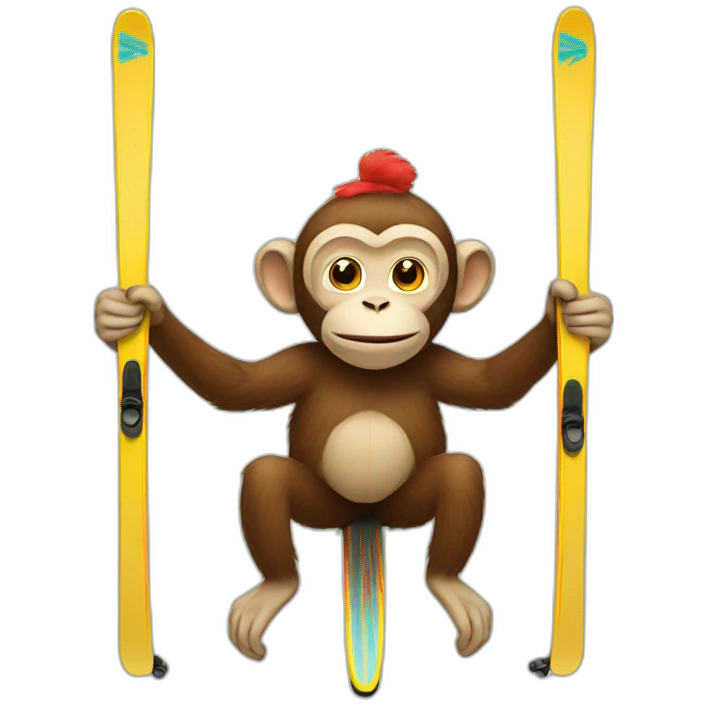 monkey ski emoji