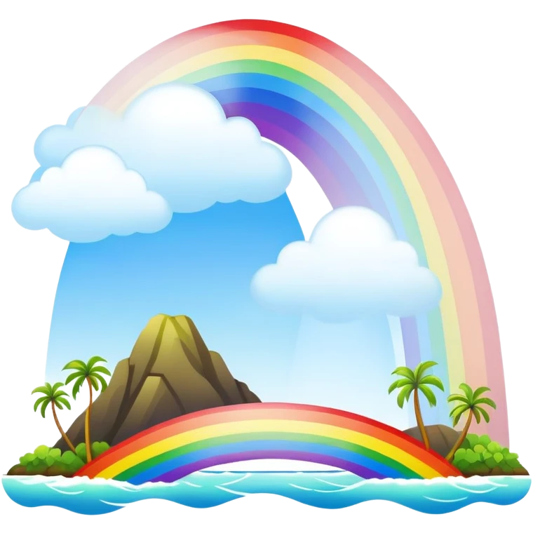 Hawaiian rainbow emoji