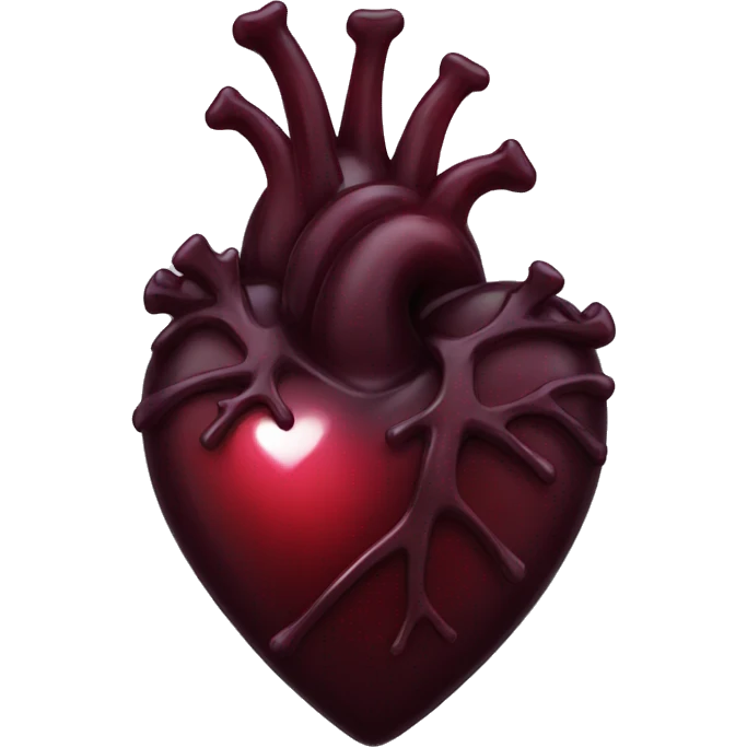 dark red glass heart emoji