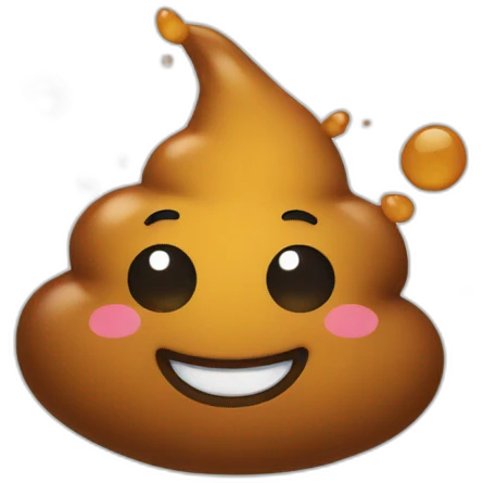 Poo splash happy emoji