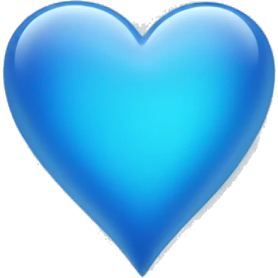 Blue heart bubble
 emoji