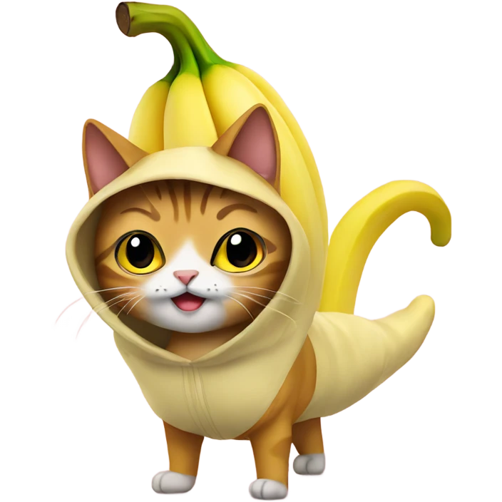 Cat in banana costume  emoji
