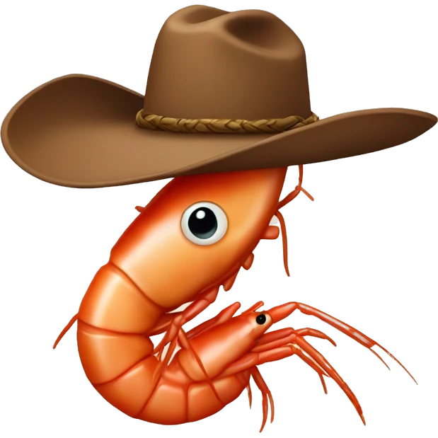 shrimp with cowboy hat emoji