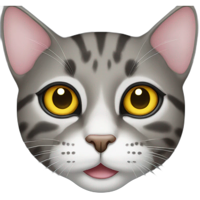Cat with two coloured eyes emoji