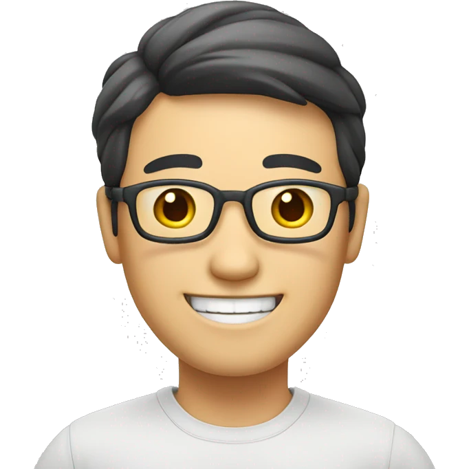 Smiling Korean Man shows thumbs up emoji