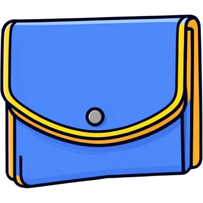 a sad empty wallet, cartoon style emoji