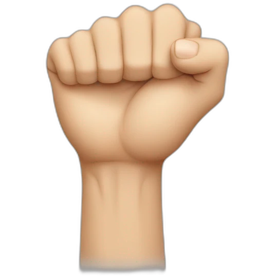 hand as a fist, with thumb inside emoji