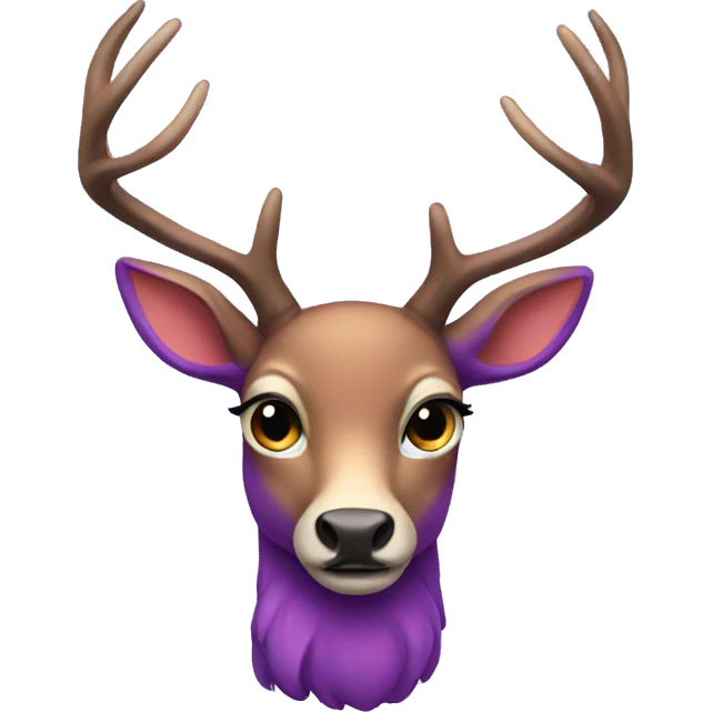 Purple deer emoji