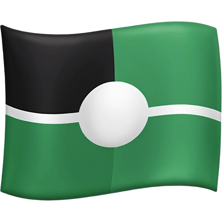 No js do a flag with green on top white in the middle and black on the bottom three sections don’t add any symbols or anything just those three colors spilt like top middle and bottom no just three sections 🇦🇪 exactly like this but remove the red part on the side emoji