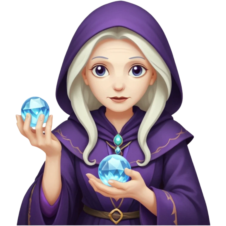 Old sorceress – Bent back, crystal ball





 emoji