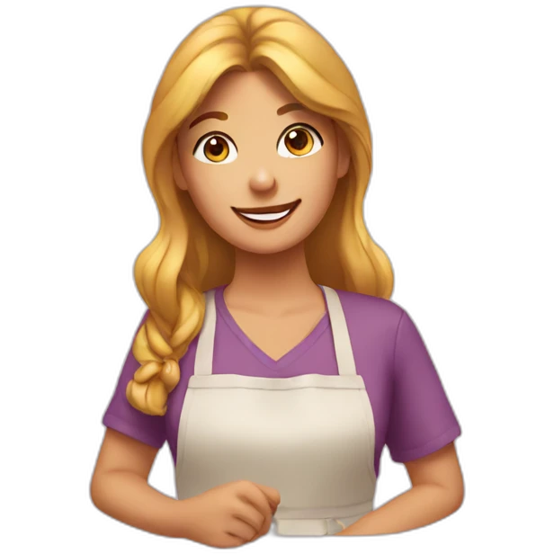 Pretty Girl baking emoji